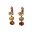 Mariana Small Triple Oval Earring Bourbon and Brass on Gold