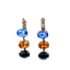 Mariana Small Triple Oval Earring Indigo Hour on Rhodium