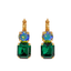 Mariana Large Round Emerald Dangle The Green Room on Rhodium