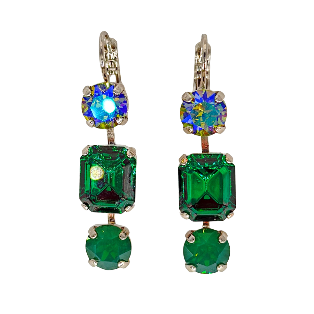 Mariana Earring Large Triple Drop The Green Room on Rhodium Main image