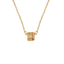 This cute pendant features a medium sized emerald shaped crystal!
Chain is approximately 13 inches long with a 2 inch extender. Pendant is approximately 1/2 inch wide and 1/4 inch in height. 
Color 246: Light Colorado Topaz.