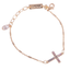Mariana Petite Cross Bracelet Champagne Kisses on Gold