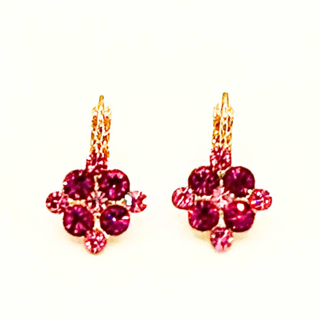 Mariana Diamond Shaped Cluster Earrings Saba on Gold
