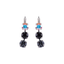 Mariana Earring Triple Drop Tuxedo on Rhodium