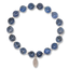 Count Your Blessings Bracelet 8MM Denim/Sterling Beads