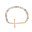 Grey Agate Cross Bracelet