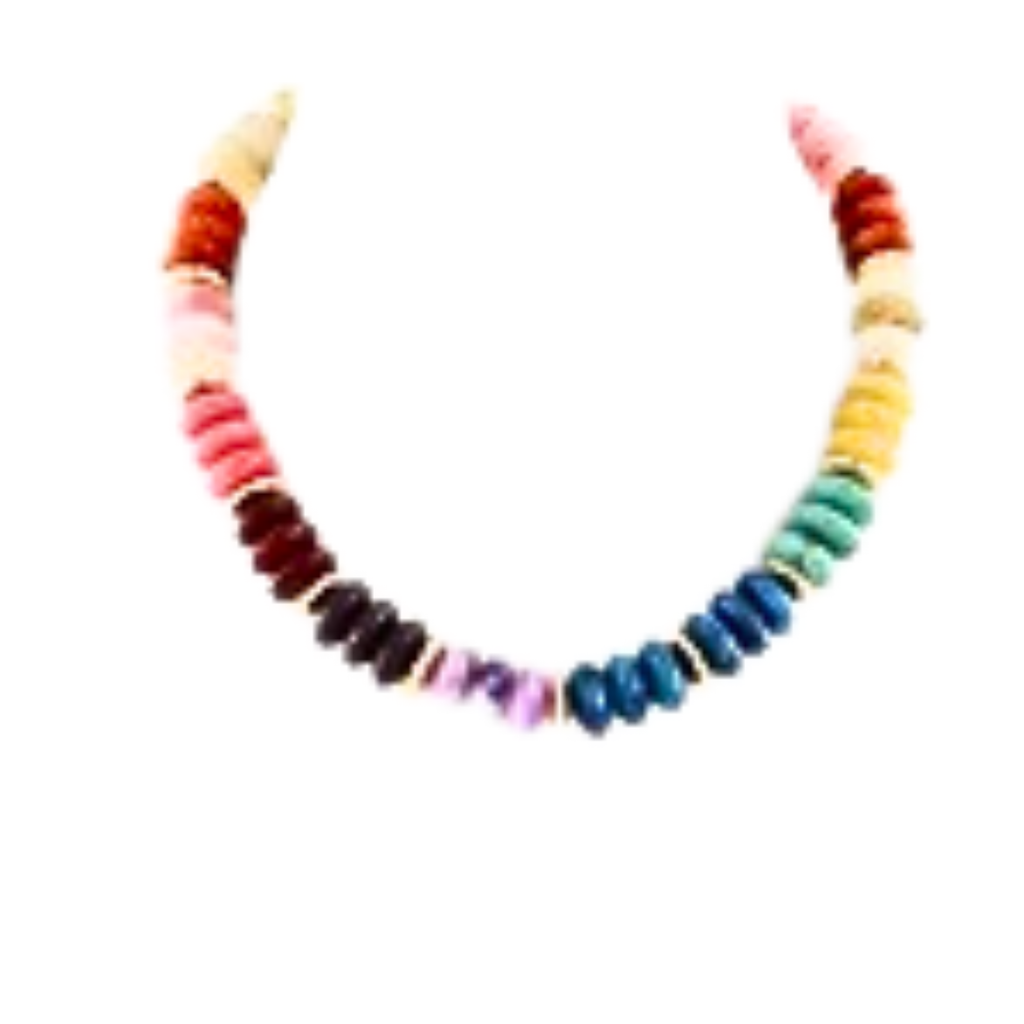 Dark Multi Acrylic Bauble Bead Necklace