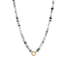 Small Acrylic Bauble Bead  Charm Necklace Grey/White