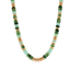 Multi Greens With Gold Bauble Bead Necklace
