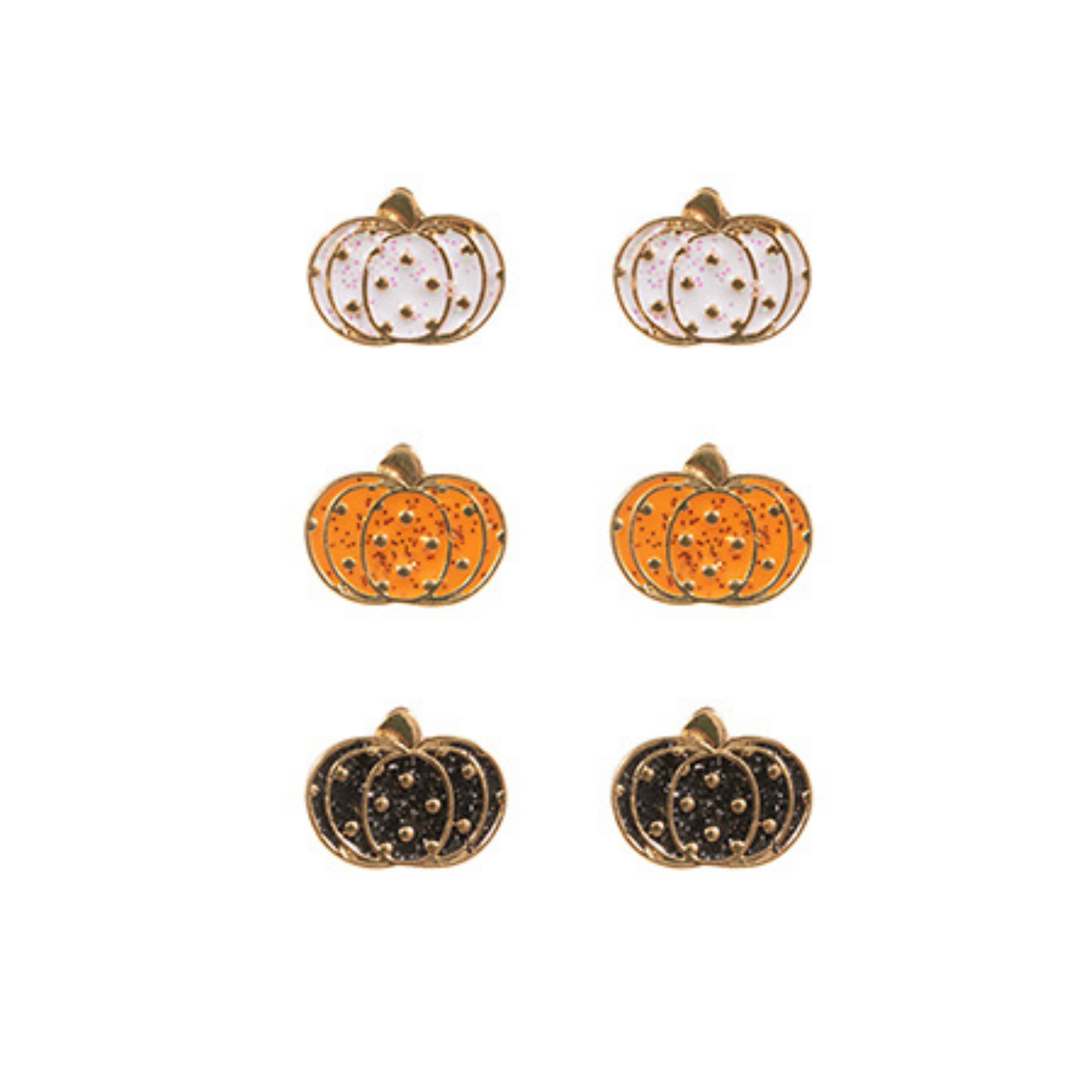 Mix and Match Enamel Pumpkin Earring Set