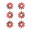 Baguette 3 Flower Post Earrings