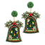 Beaded Christmas Bells Earrings
