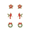 Set of Three Christmas Enamel Stud Earrings-Mix and Match