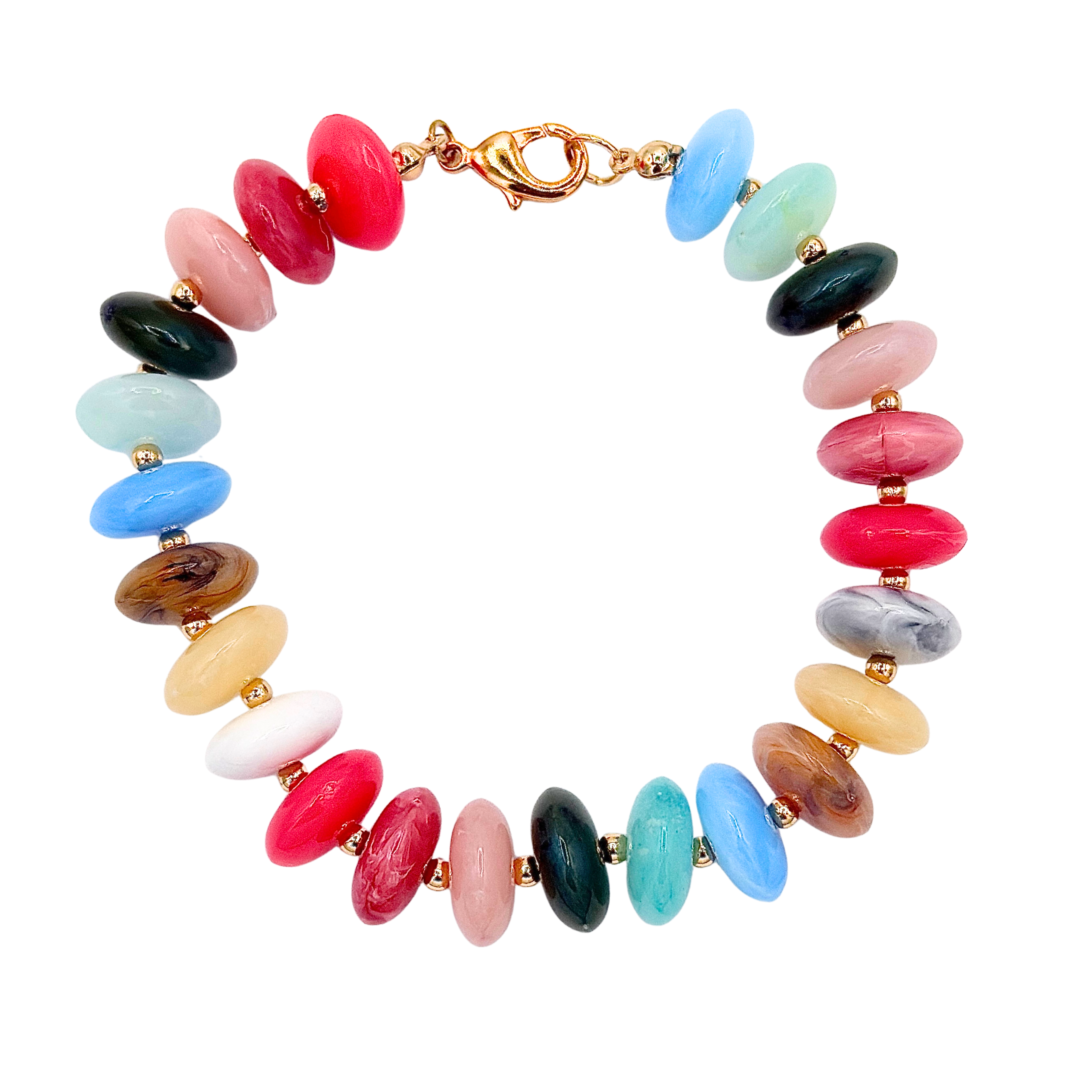 XL Multicolored Candy Bauble Bead Bracelet