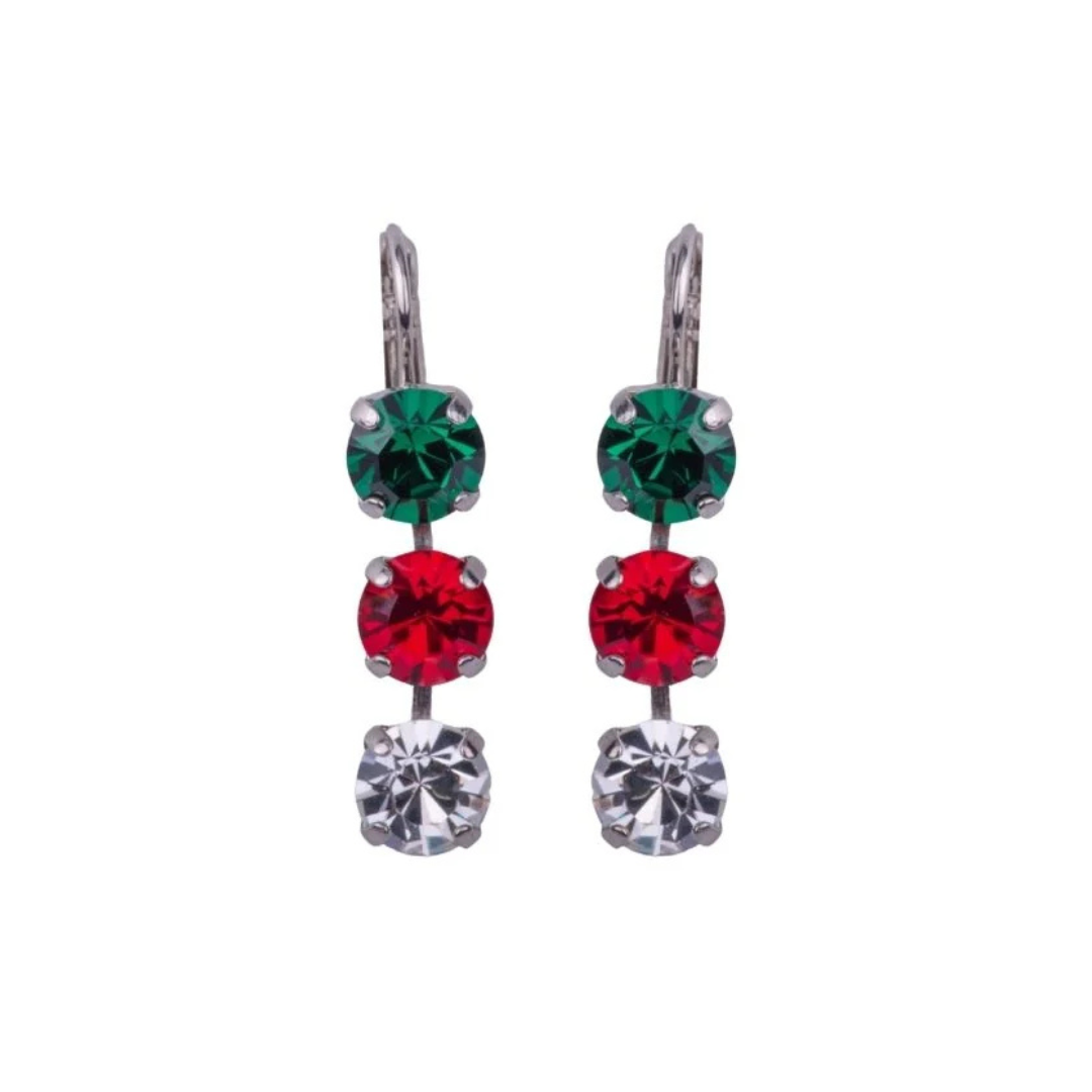 Mariana Earring Triple Drop Holiday on Rhodium