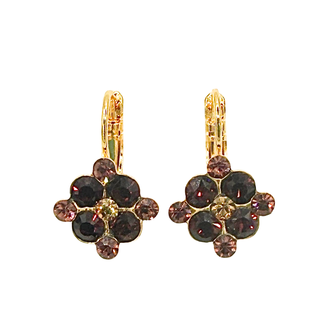 Mariana Diamond Shaped Cluster Earrings Velvet Encore on Gold
