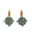 Mariana Diamond Shaped Cluster Earrings Lavender Mist on Gold