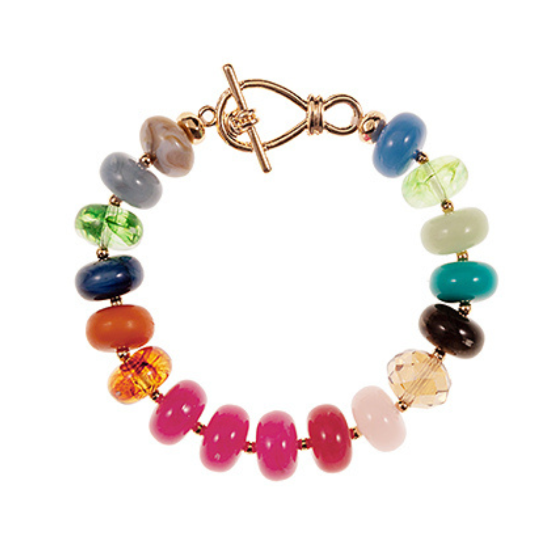 Multicolored Mixed Shaped Beads With Decorative Horseshoe