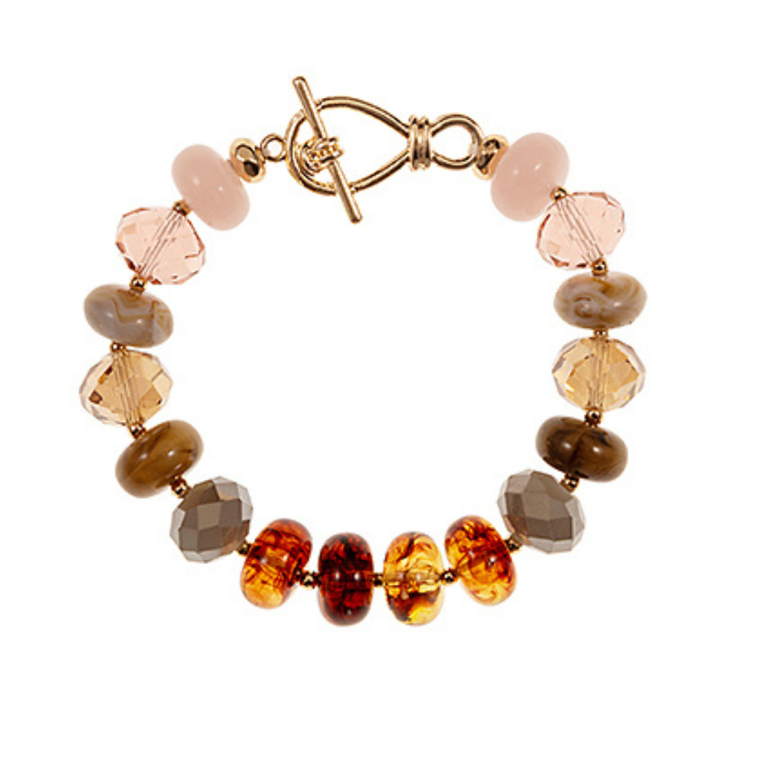 Natural Multi Mixed Shaped Beads Bracelet With Decorative Horseshoe  Main image