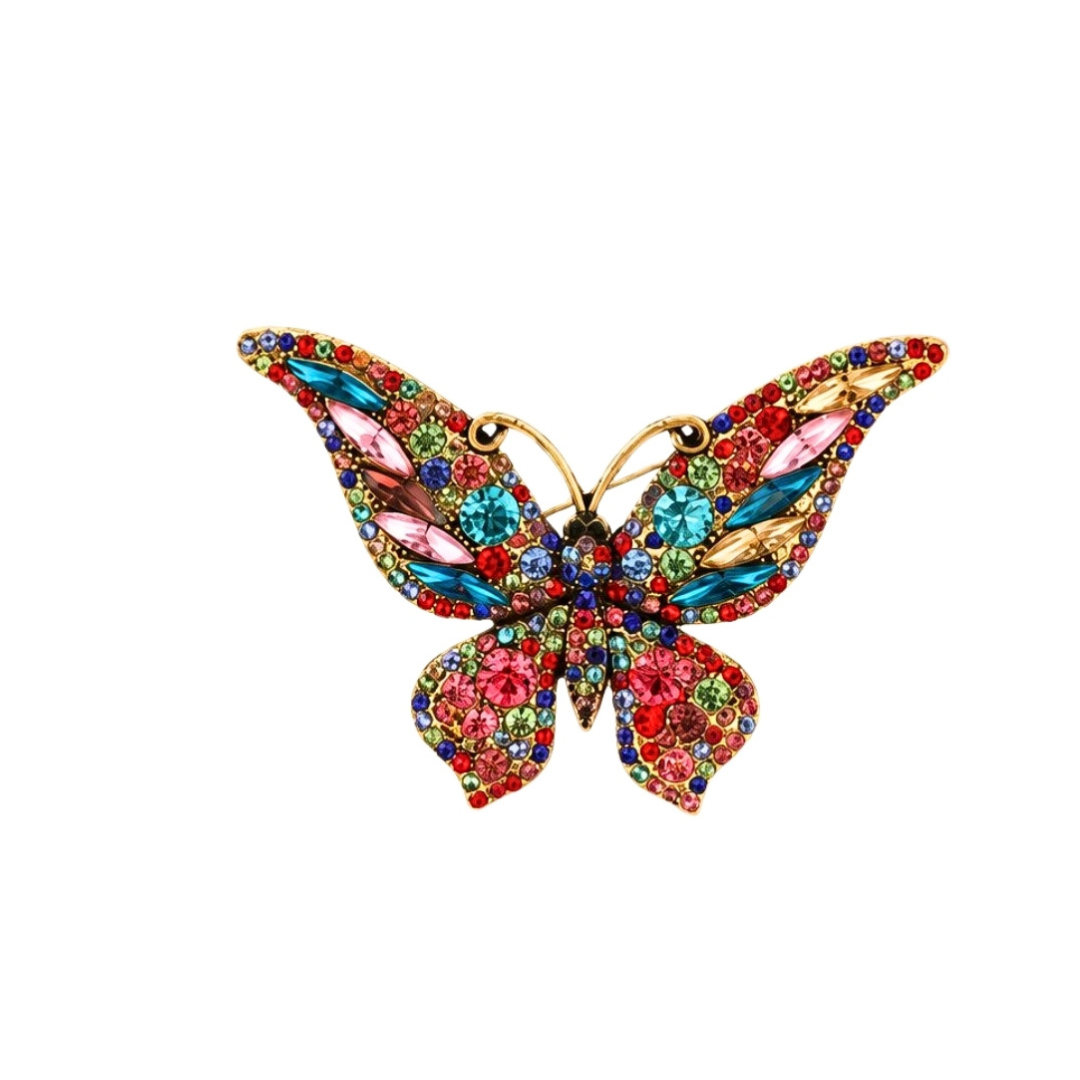 Crystal Butterfly Pin