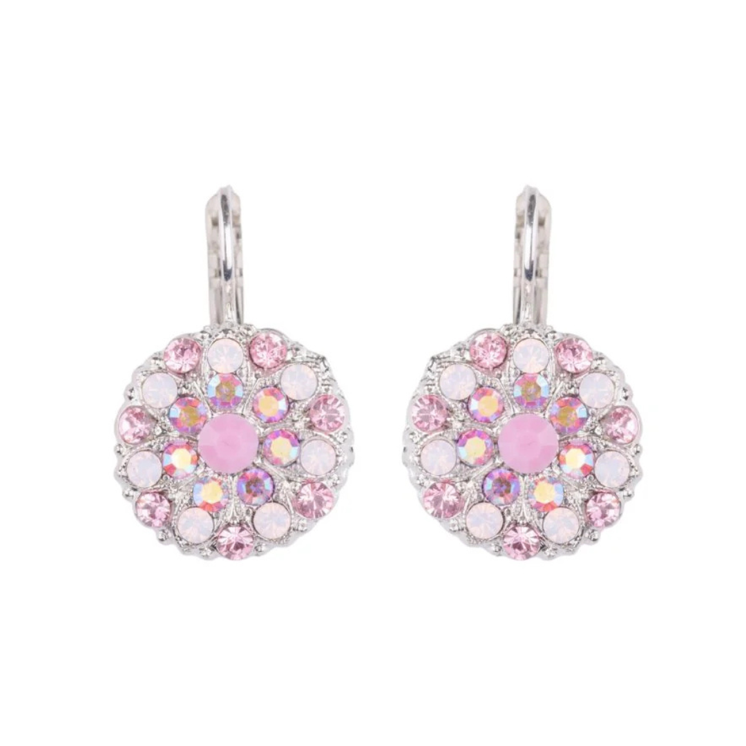Mariana Guardian Angel Sized Earring Light Pink on Rhodium