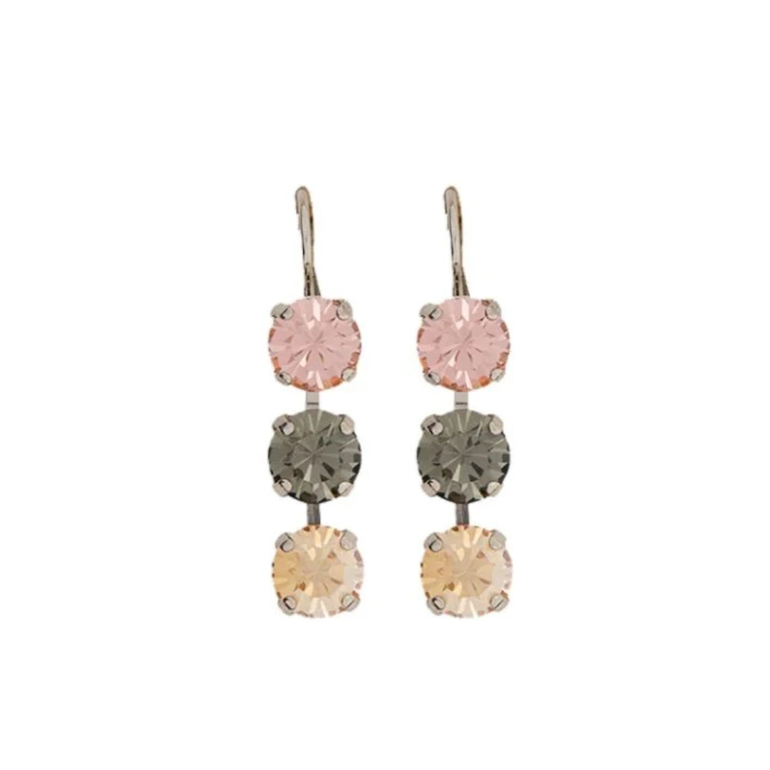 Mariana Earring Triple Drop Champagne Kisses on Rhodium Main image