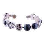 Mariana Medium Rosette Bracelet Mineral Night Fall on Rhodium
