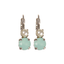 Mariana Earrings Small Double Drop Malibu Mint on Rhodium