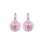 Mariana Halo Earrings Light Pink on Rhodium