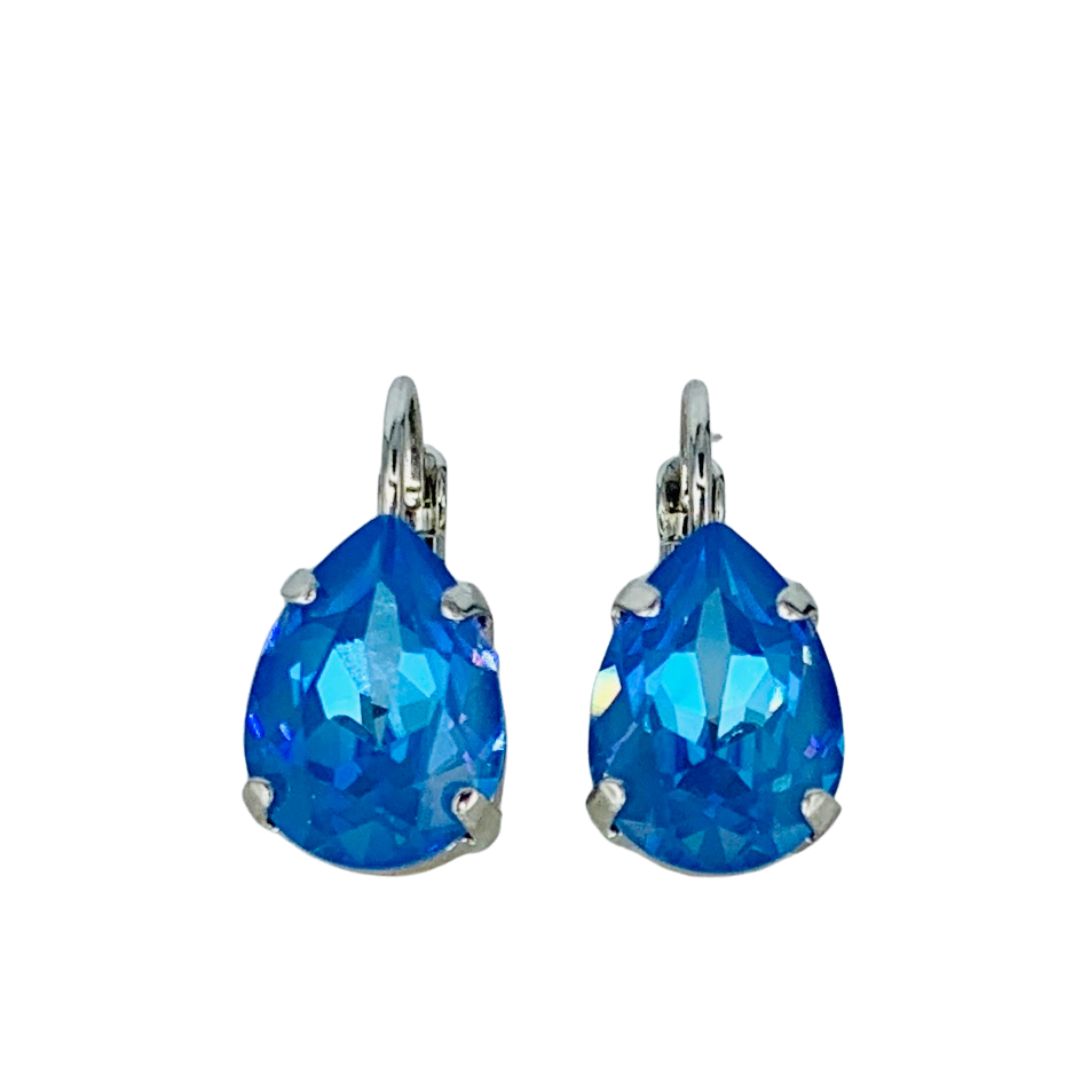 Mariana Earrings Teardrop Sunkissed Ocean on Rhodium Main image