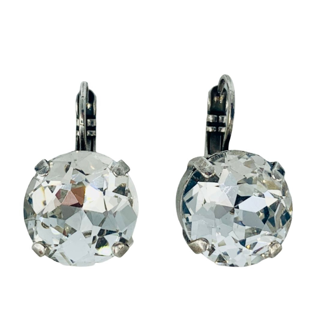 Mariana Earring Extra Large Clear on silver