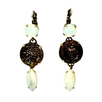 Mariana  Earrings Black Crackle/MOP on Silver