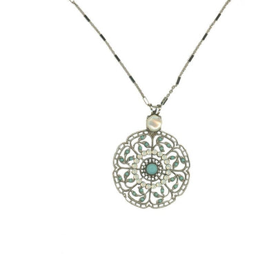 Filigree Pendant Aegean Coast on Rose Gold