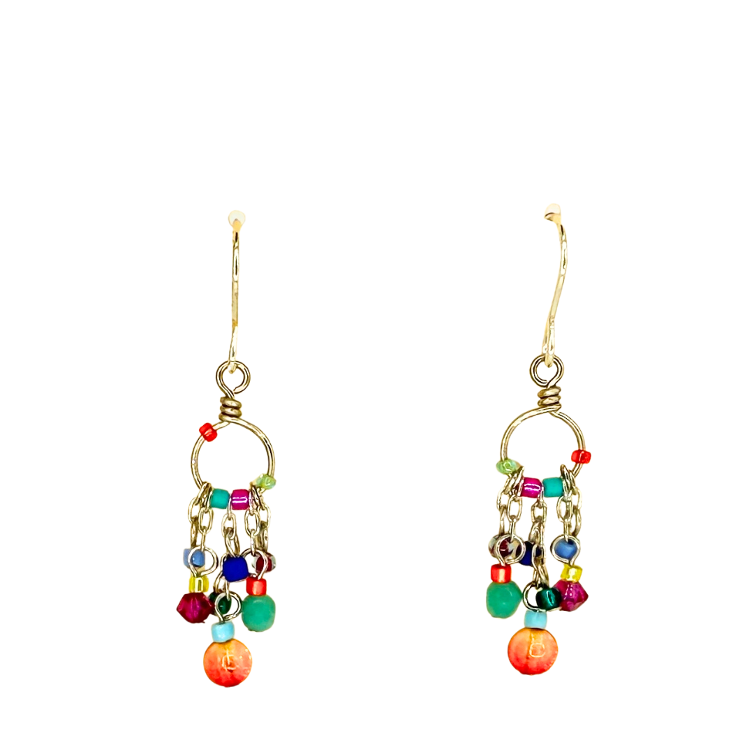 Firefly Tiny Multicolor Confetti Earrings