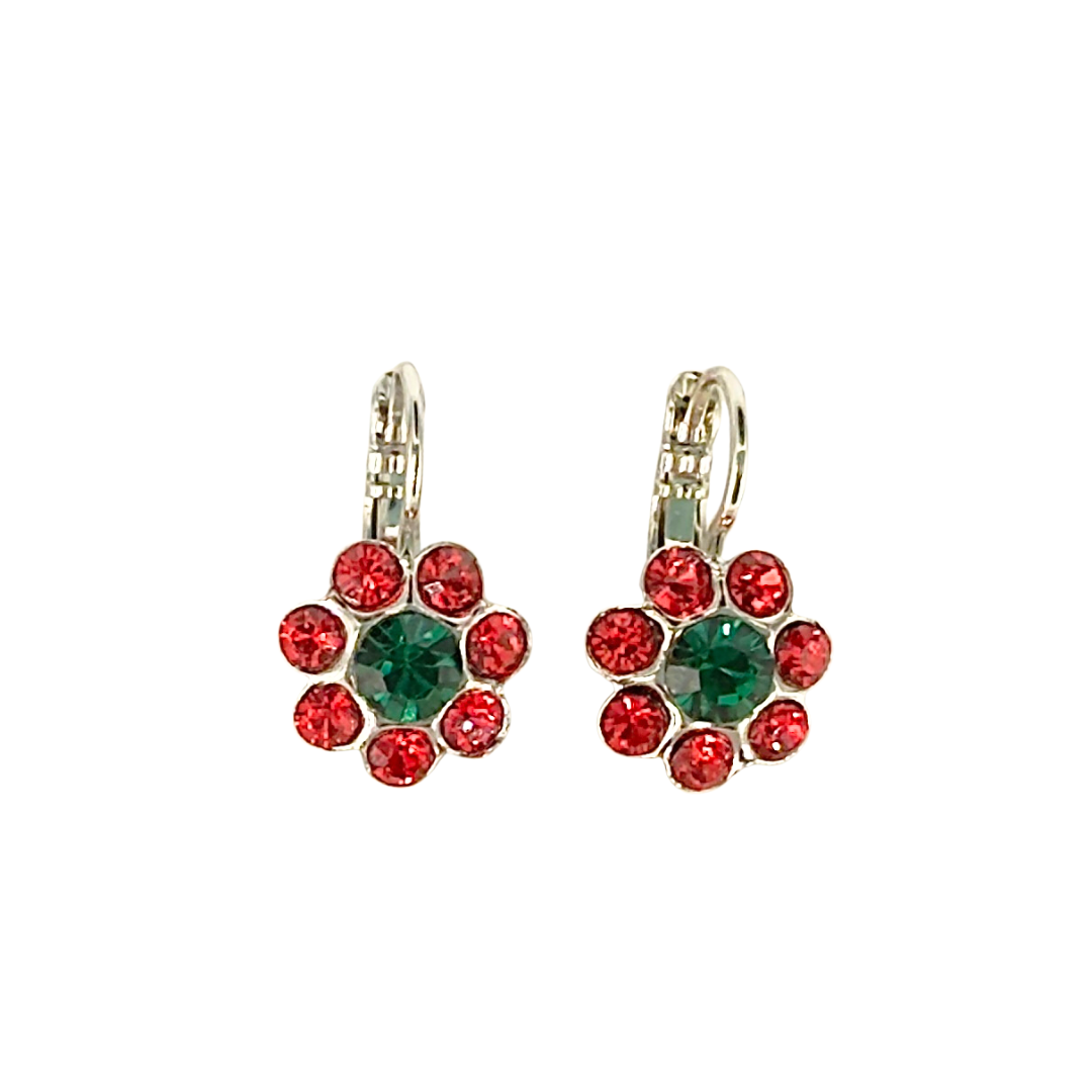 Mariana Flower Earring Christmas on Rhodium