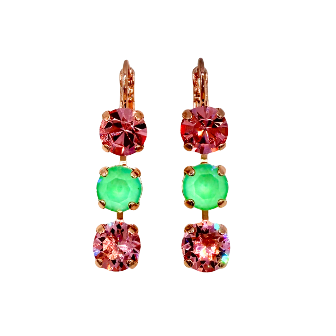 Mariana Earring Triple Drop Parasol on Rose Gold