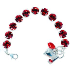 Mariana Medium Bracelet Bright Red on Rhodium