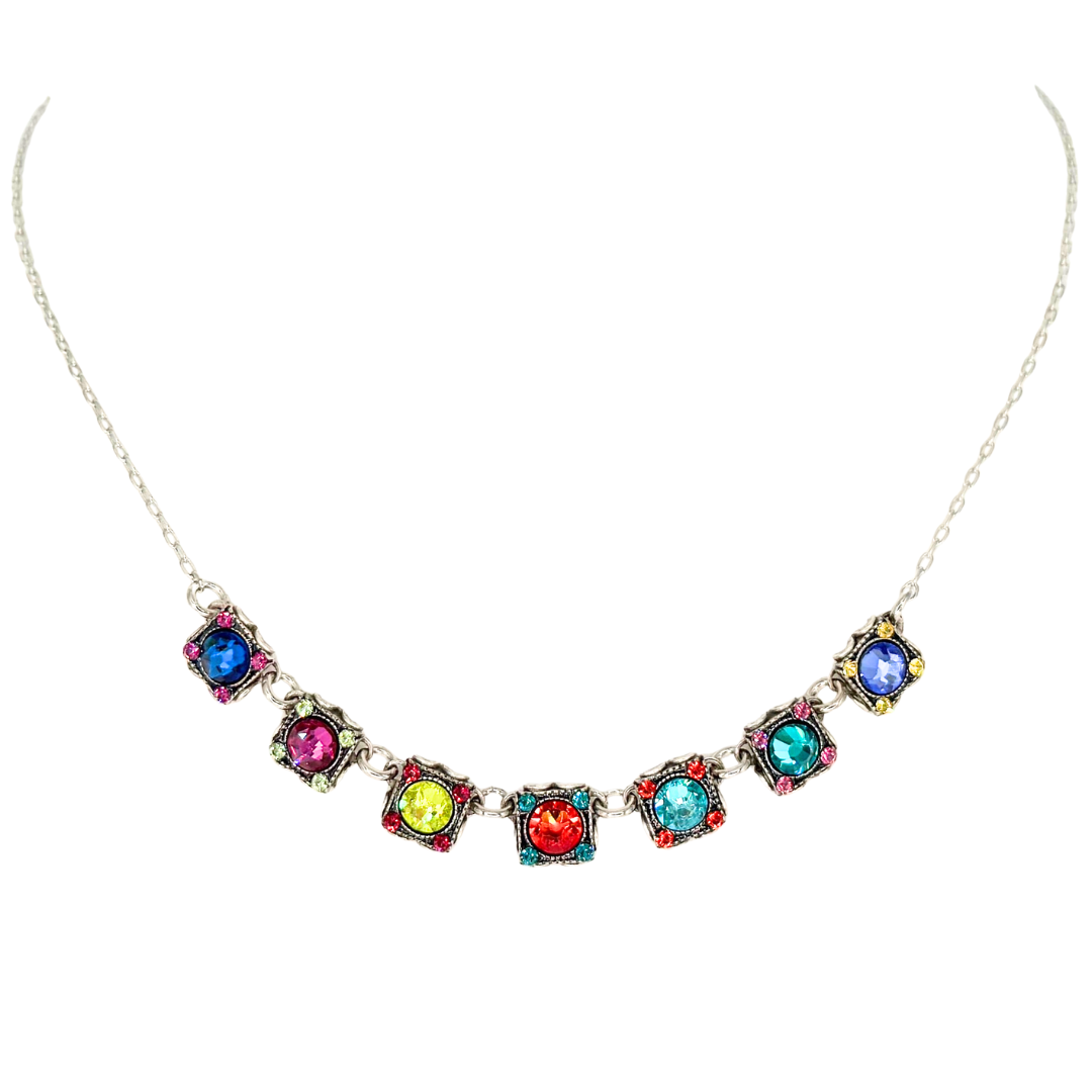 Firefly Mosaic  Rainbow Necklace Multicolor