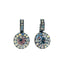 Mariana Fancy Halo Earrings in Icy Clear on Silver
