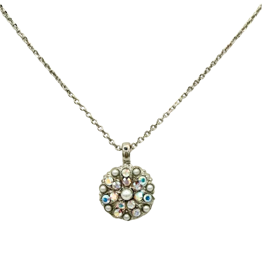 Mariana Guardian Angel Necklace AB Pearl on Rhodium Main image