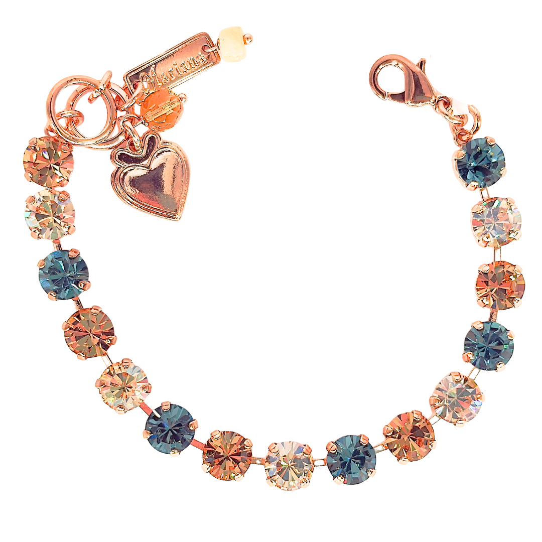 Mariana Bracelet Plain Moondrops on Rose Gold