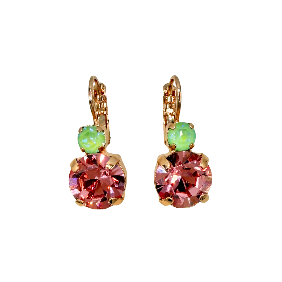 Mariana  Double Drop Earrings in Parasol on Rose Gold