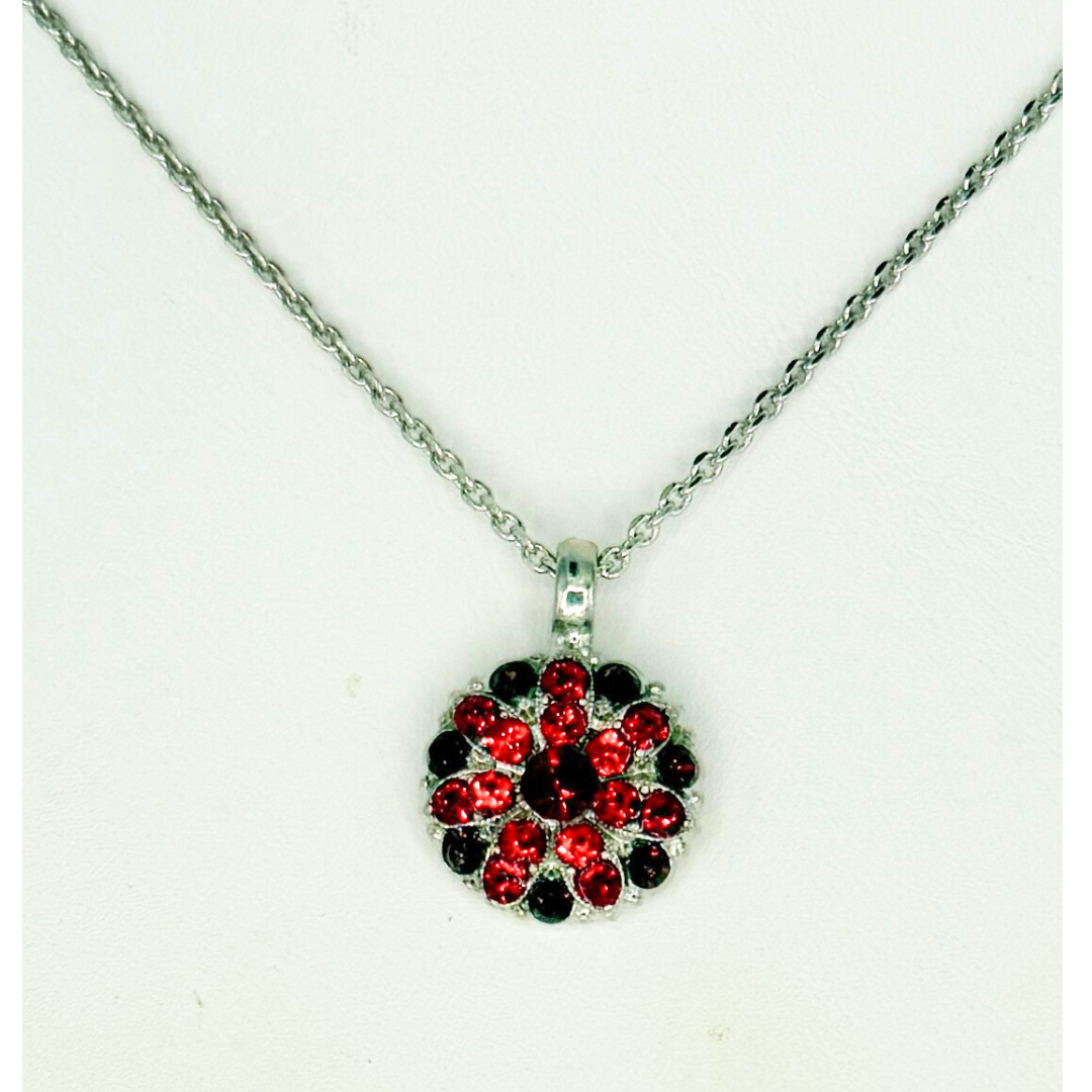 Mariana Guardian Angel Necklace in Lady in Red on Rhodium