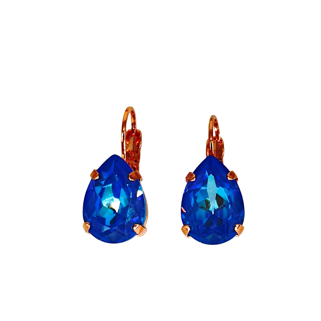 Mariana Earrings Teardrop Sunkissed Ocean on Rose Gold Secondary image