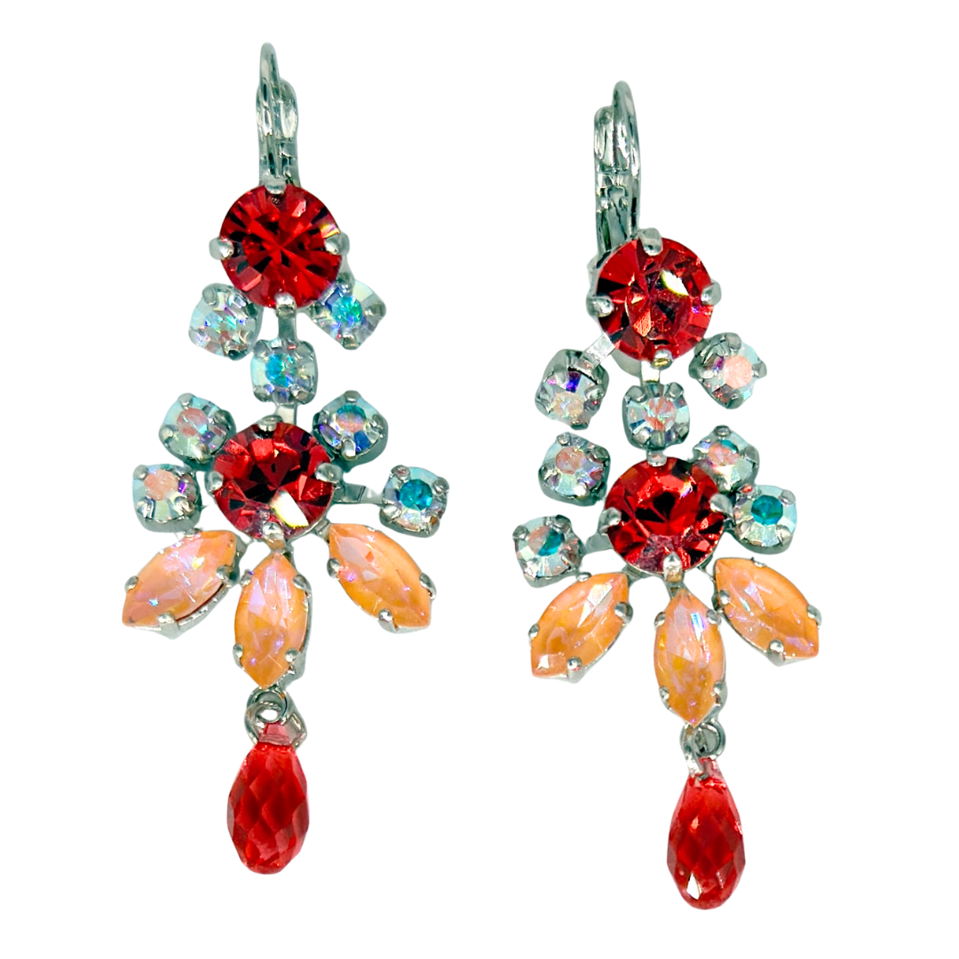 Mariana Earring Fancy Dangle Sunset Drive on Rhodium