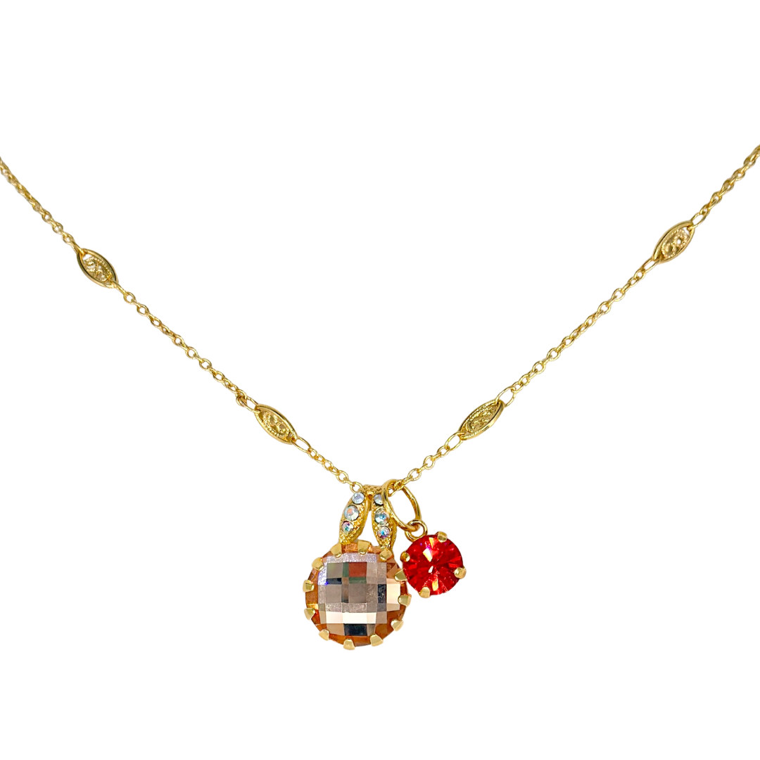 Mariana Side Car Necklace Sunset Drive on  Gold