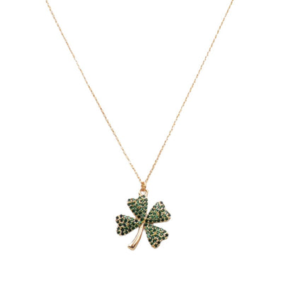 Pave Shamrock Necklace