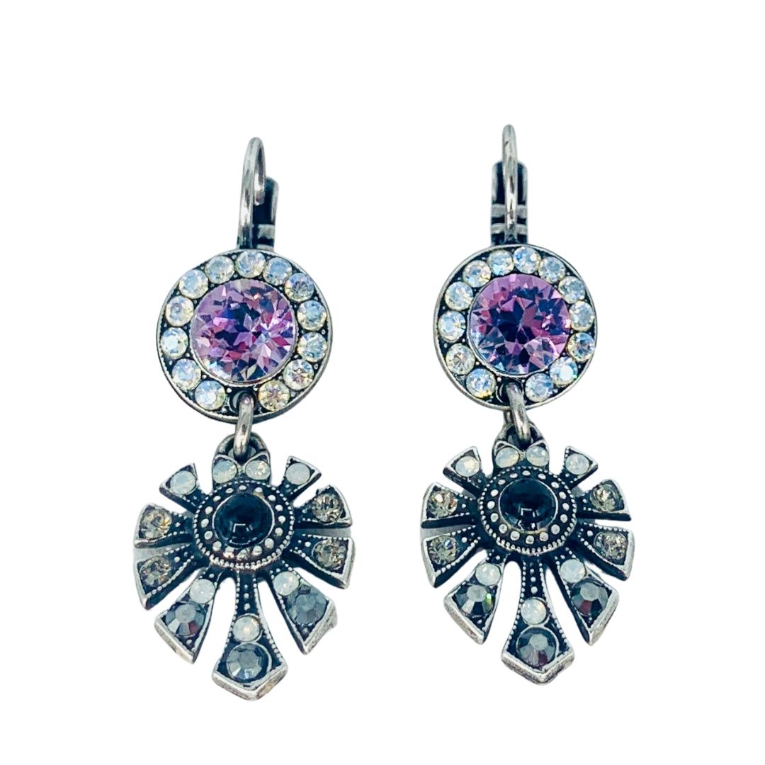 Mariana Leaf Earring Ice Queen on Silver