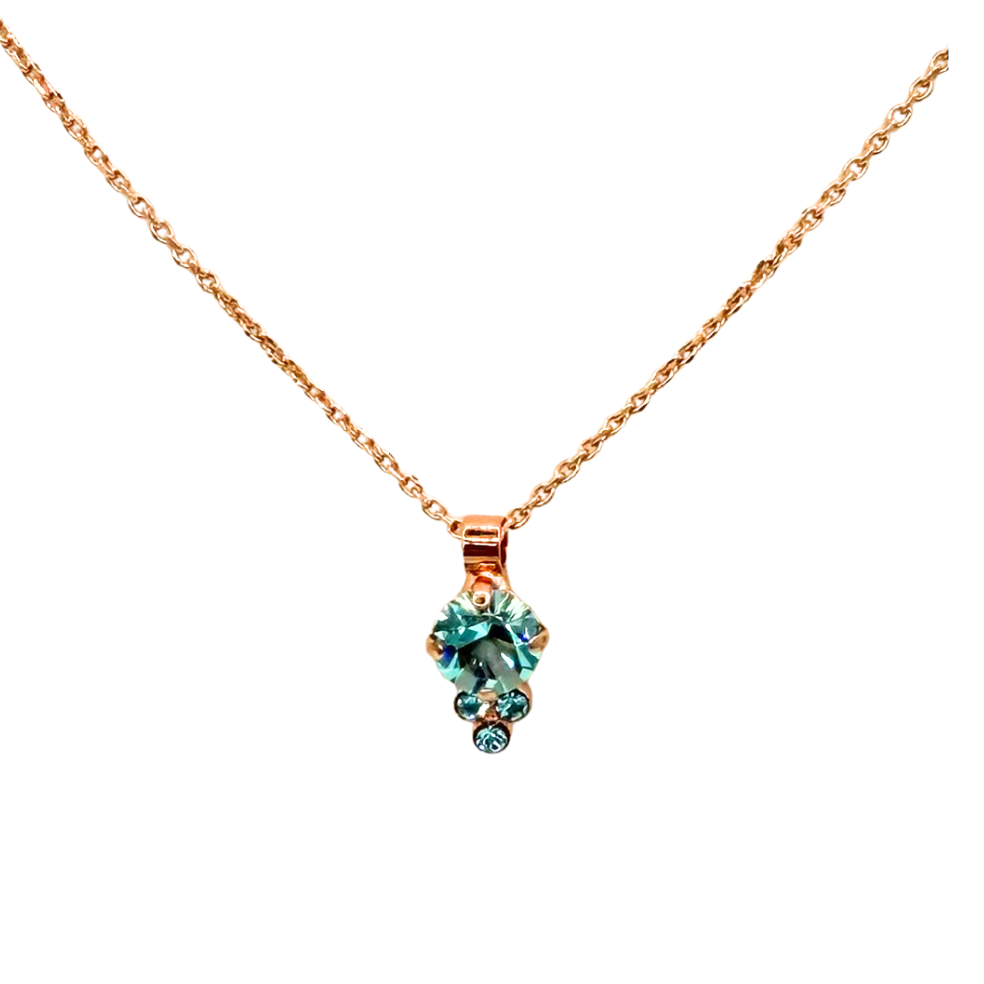 Mariana Pendant in Bay Blue on Rose Gold Main image