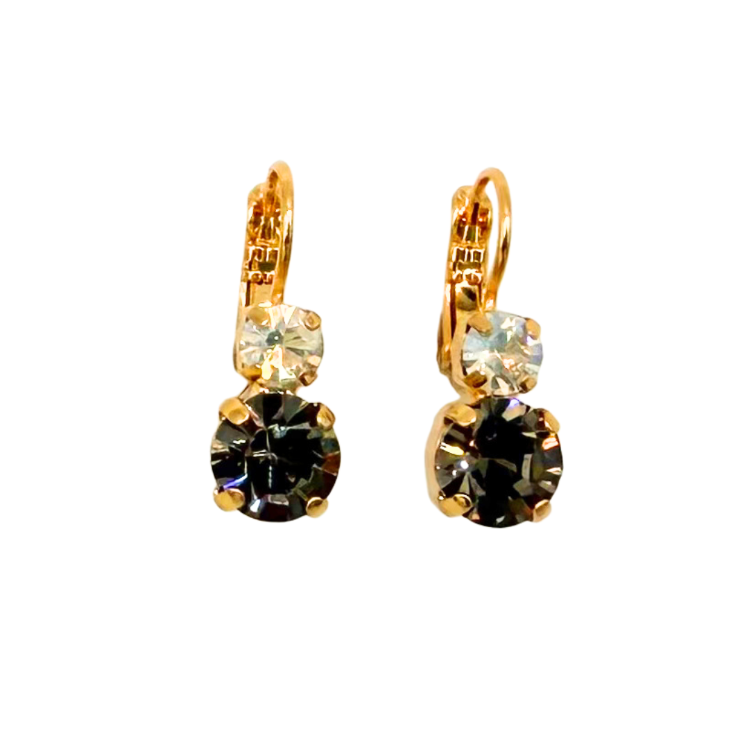 Mariana  Double Drop Earrings in Fresh Ice on  Gold